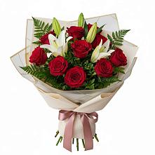 Букет цветов из:  Лилии и Розы #REPLACE_PRED# Новый Сад