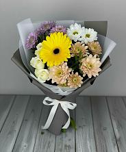 Букет цветов из:  Розы, Герберы и Хризантемы в Новый Сад
